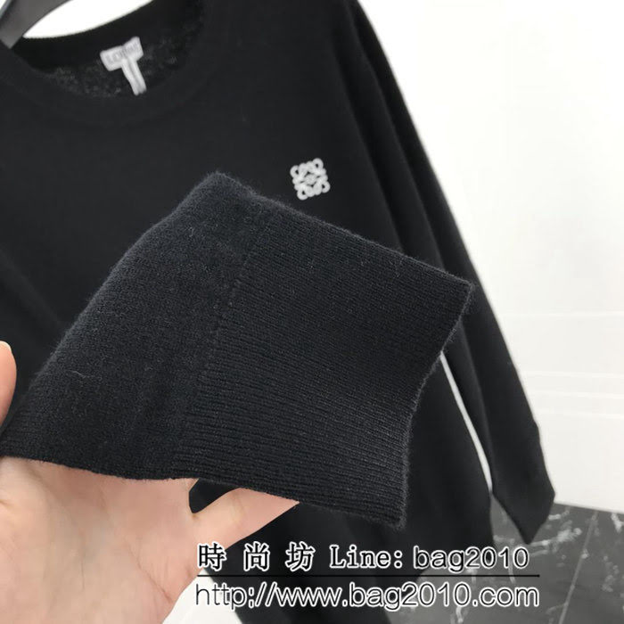 LOEWE羅意威 18SS秋冬最新款 基礎調logo刺繡 男款奴羊毛毛衣 打底百搭款式 ydi2439